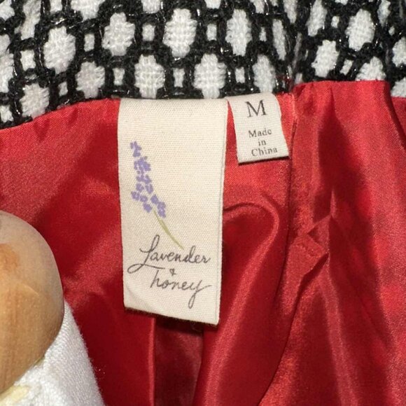 Lavender & Honey Honeycomb Design Open Front Blazer Jacket - Picture 7 of 9